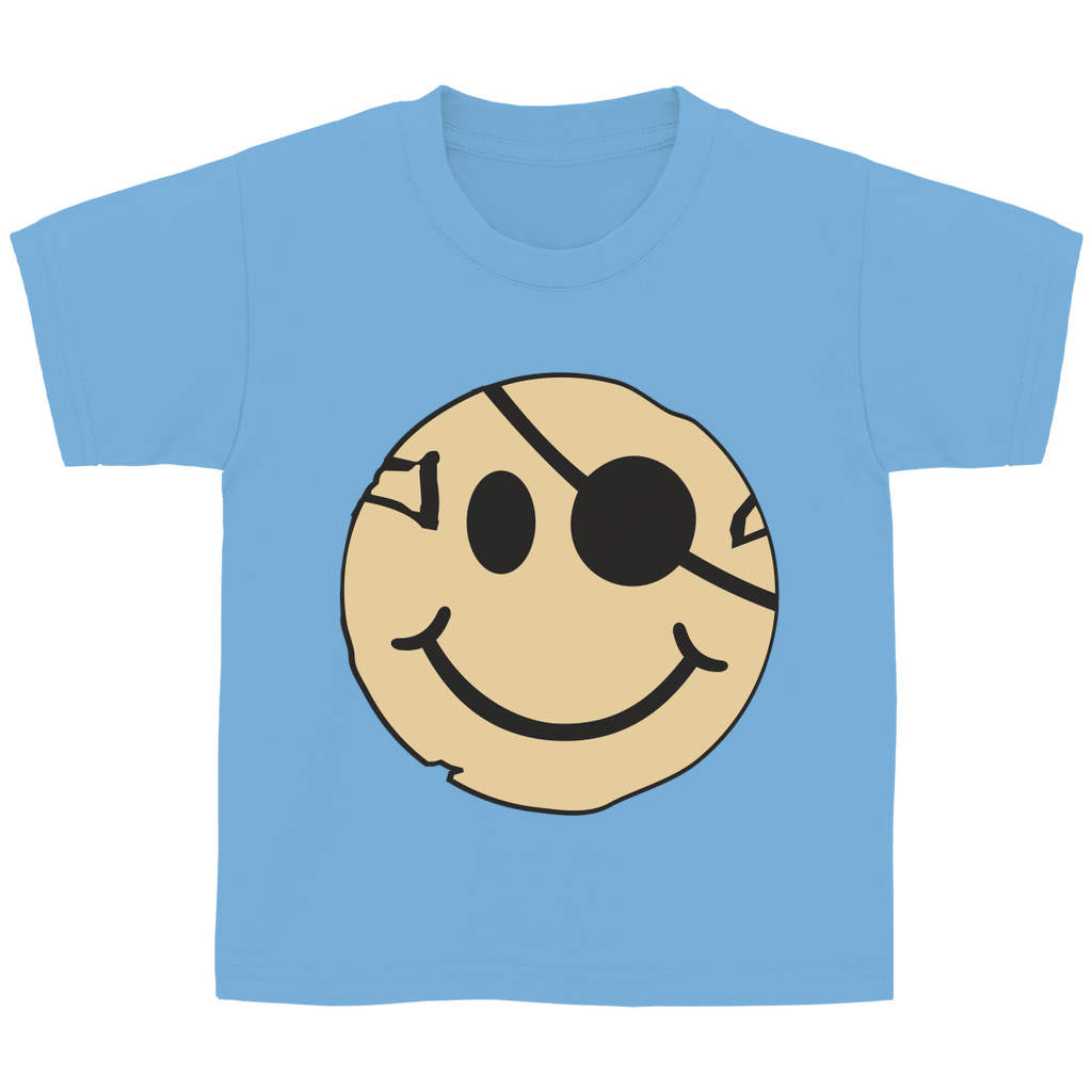 Kinder Basic T-Shirt mit lustigem Piraten Smiley