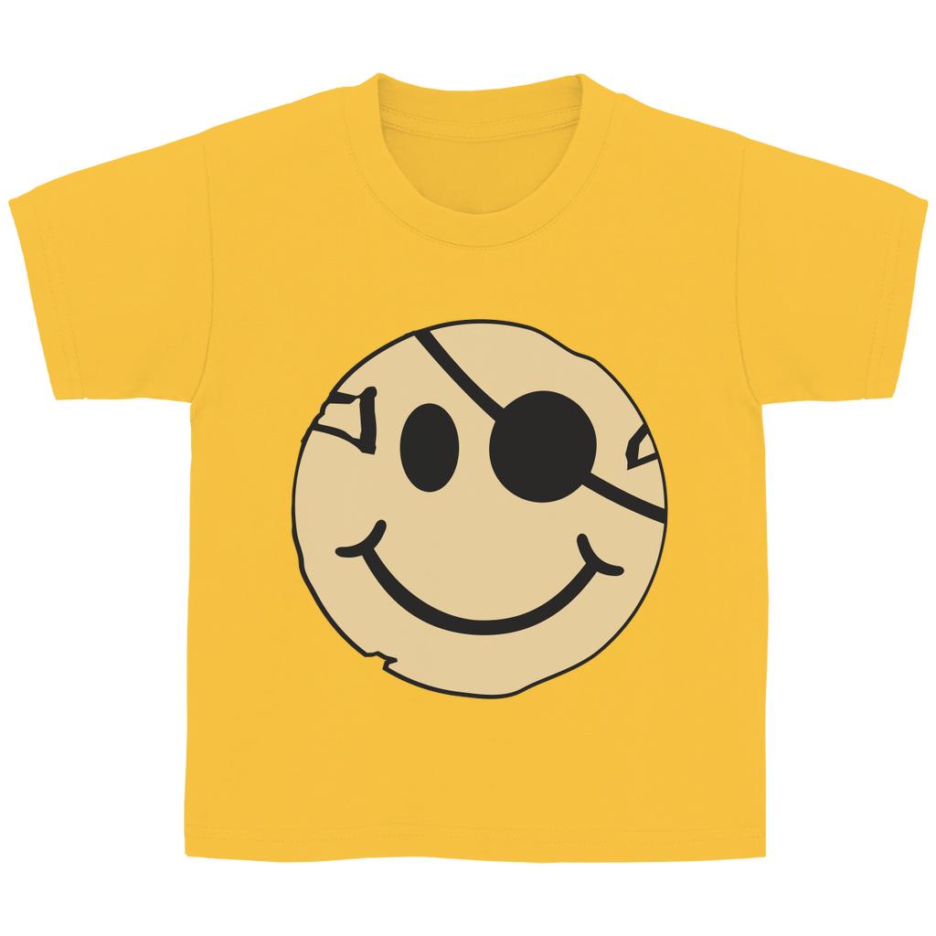 Kinder Basic T-Shirt mit lustigem Piraten Smiley