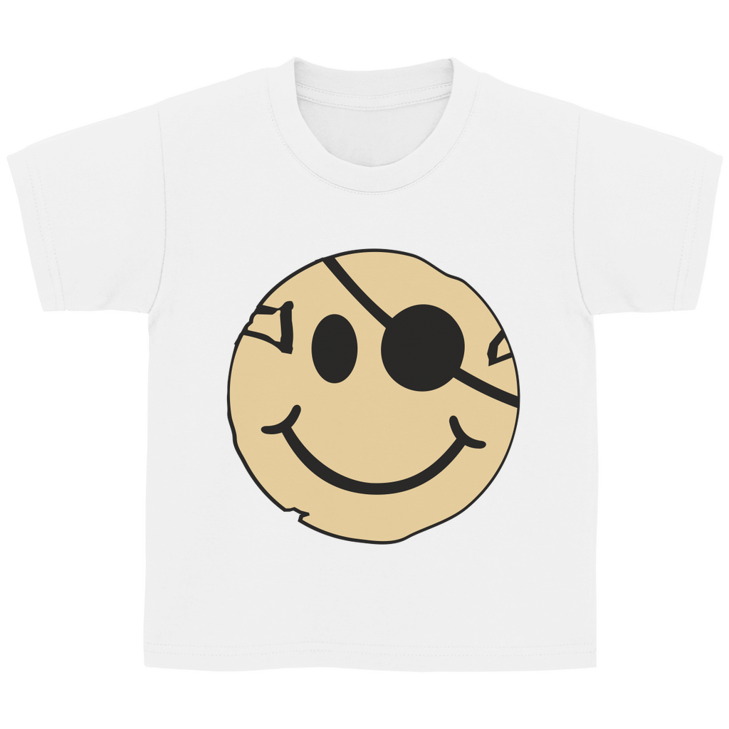 Kinder Basic T-Shirt mit lustigem Piraten Smiley