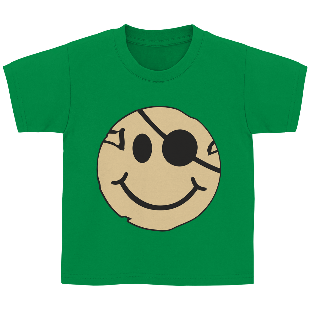 Kinder Basic T-Shirt mit lustigem Piraten Smiley