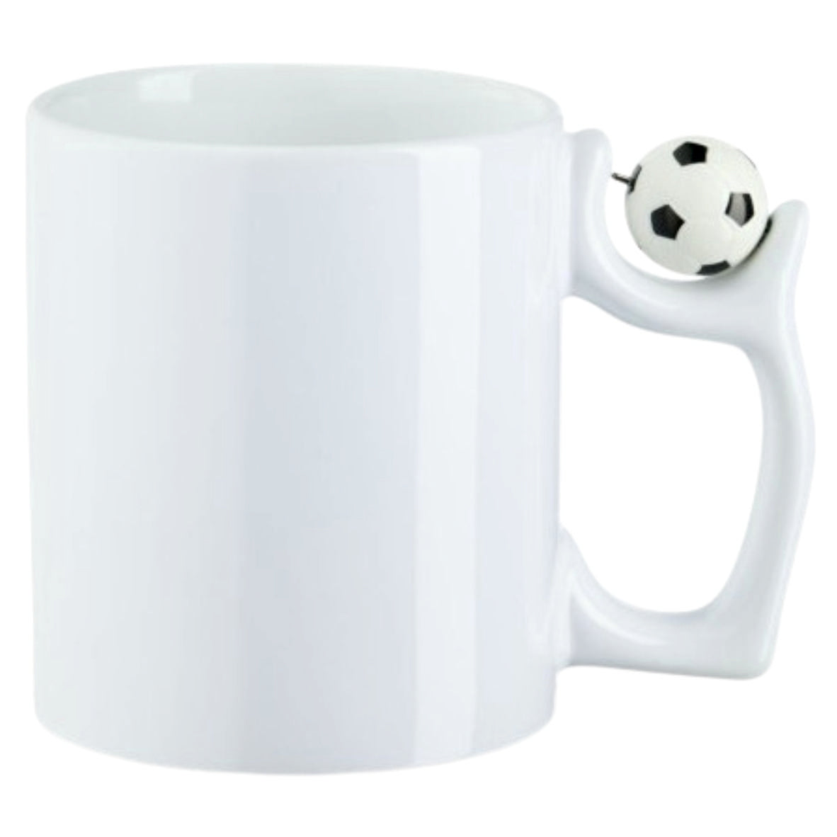 Tasse Fußball mit drehbarem Fußball am Henkel