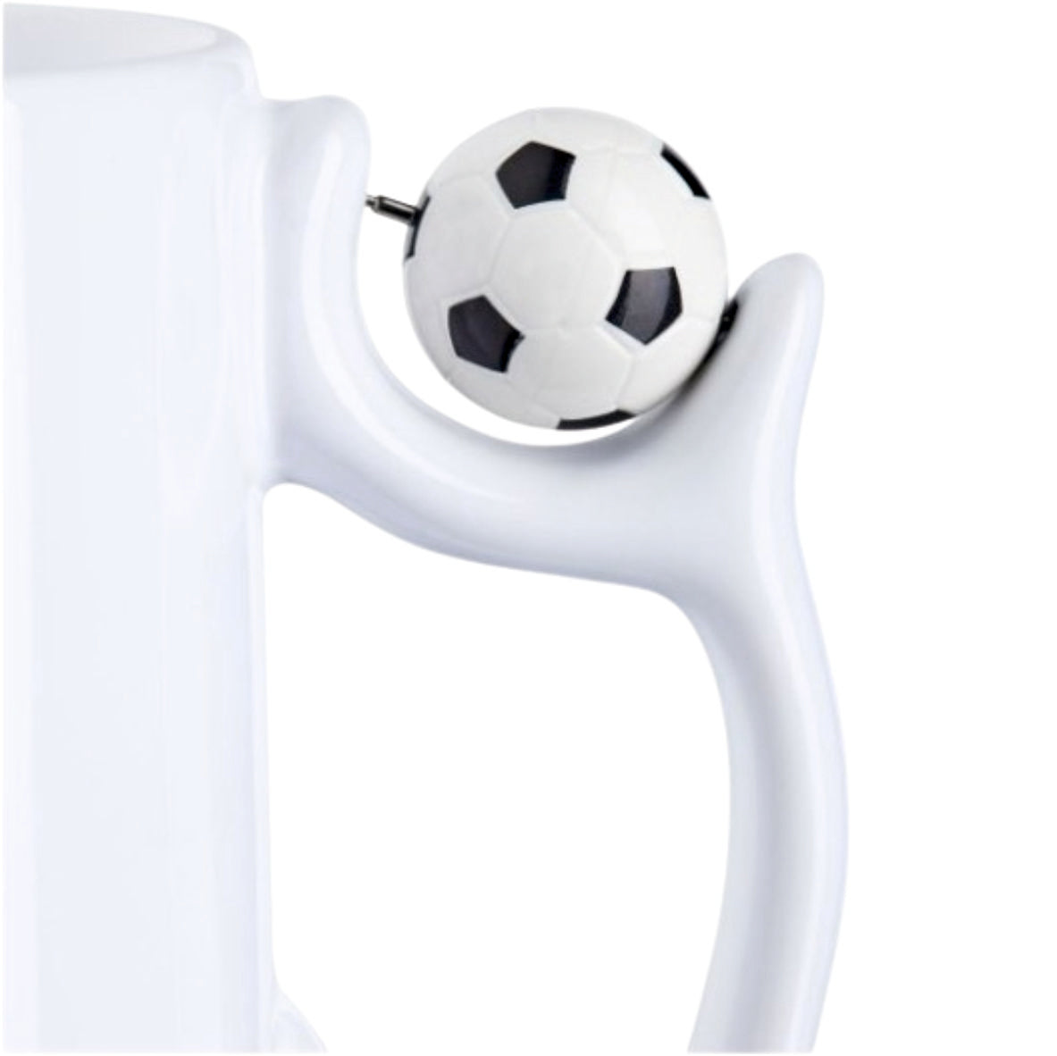 Tasse Fußball mit drehbarem Fußball am Henkel