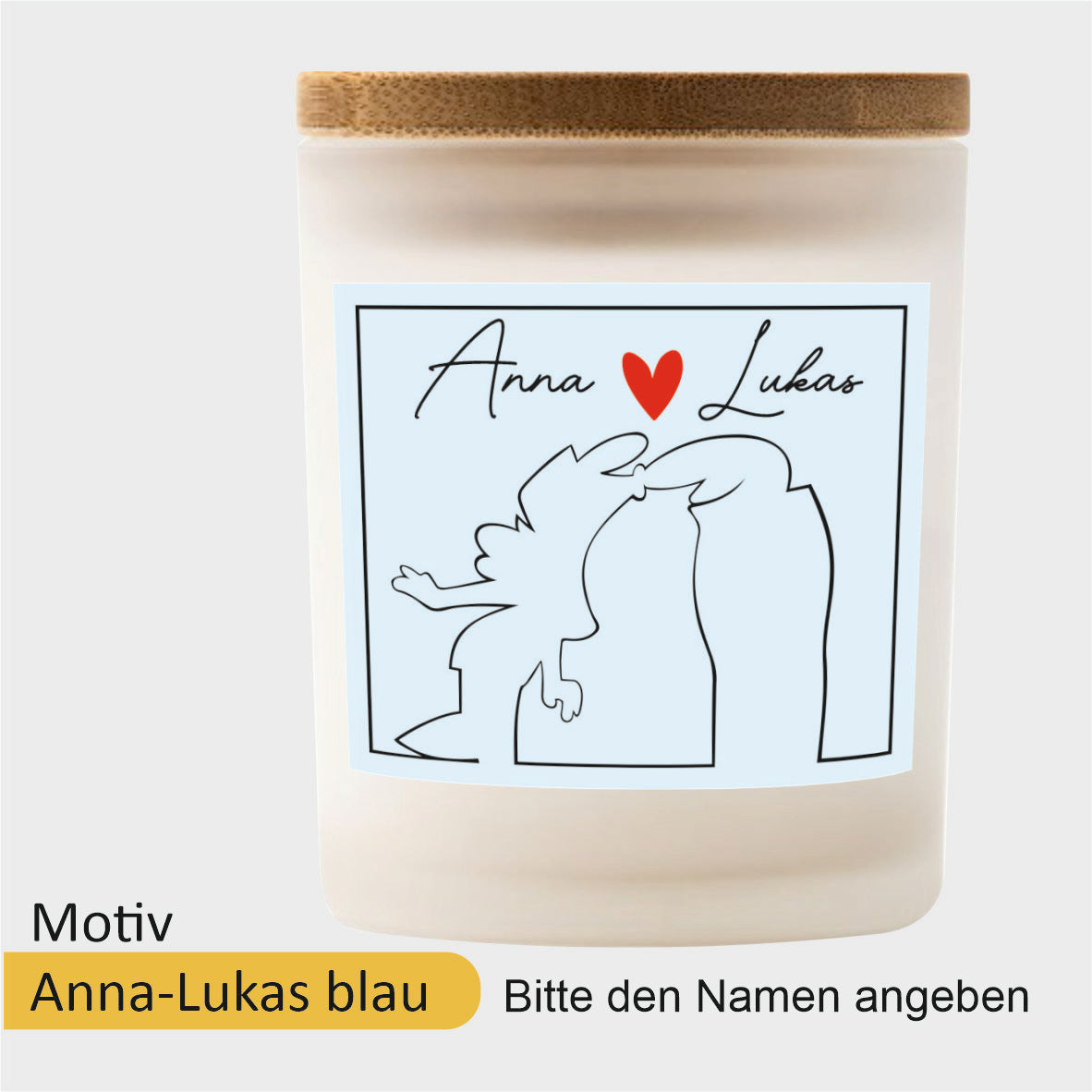 Duftkerze im Glas mit coolen Motiven
