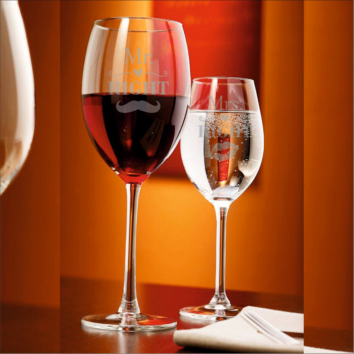 Weinglas mit Gravur – für Weißwein ca. 32cl Weißweinglas, Klarglas