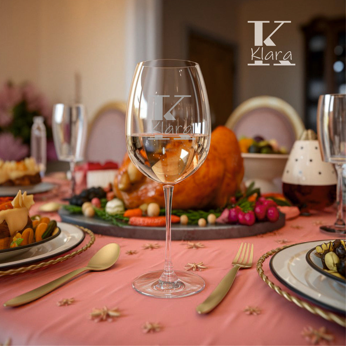 Weinglas mit Gravur – für Weißwein ca. 32cl Weißweinglas, Klarglas