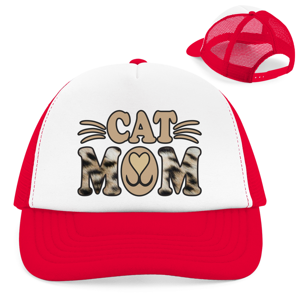 Retro Trucker Cap "Cat Mom"