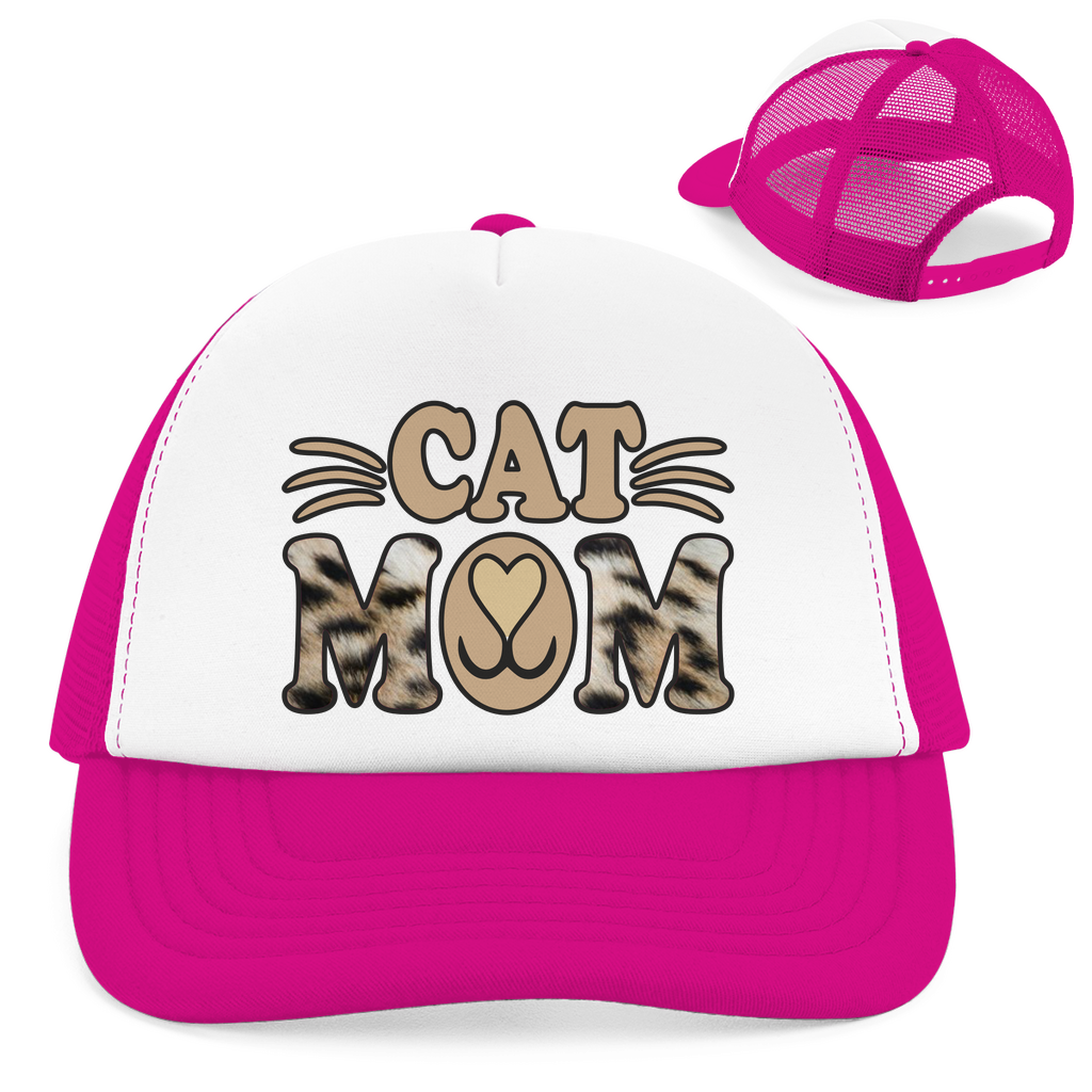 Retro Trucker Cap "Cat Mom"