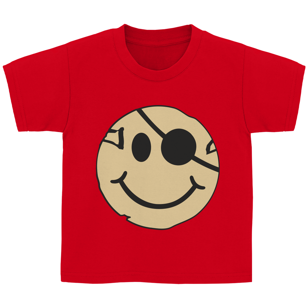 Kinder Basic T-Shirt mit lustigem Piraten Smiley