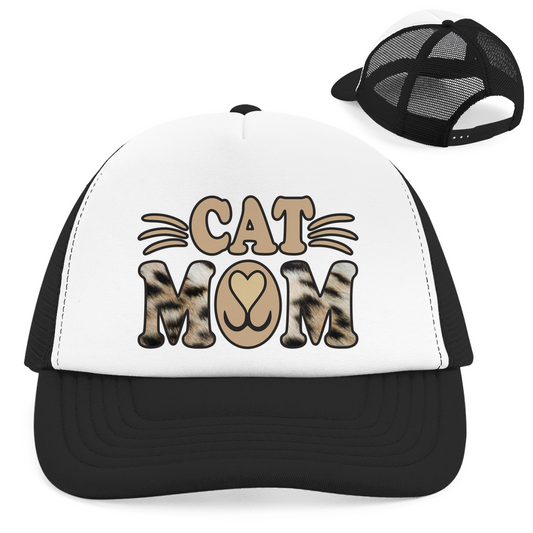 Retro Trucker Cap "Cat Mom"