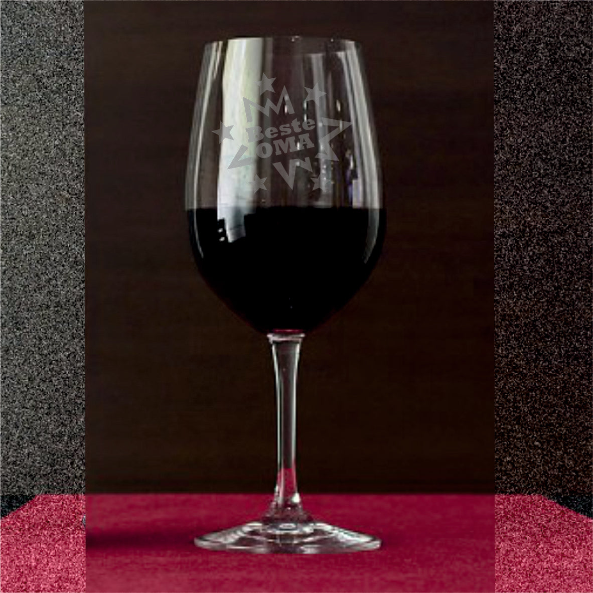 Weinglas mit Gravur – für Rotwein ca. 49cl aus Kristallin