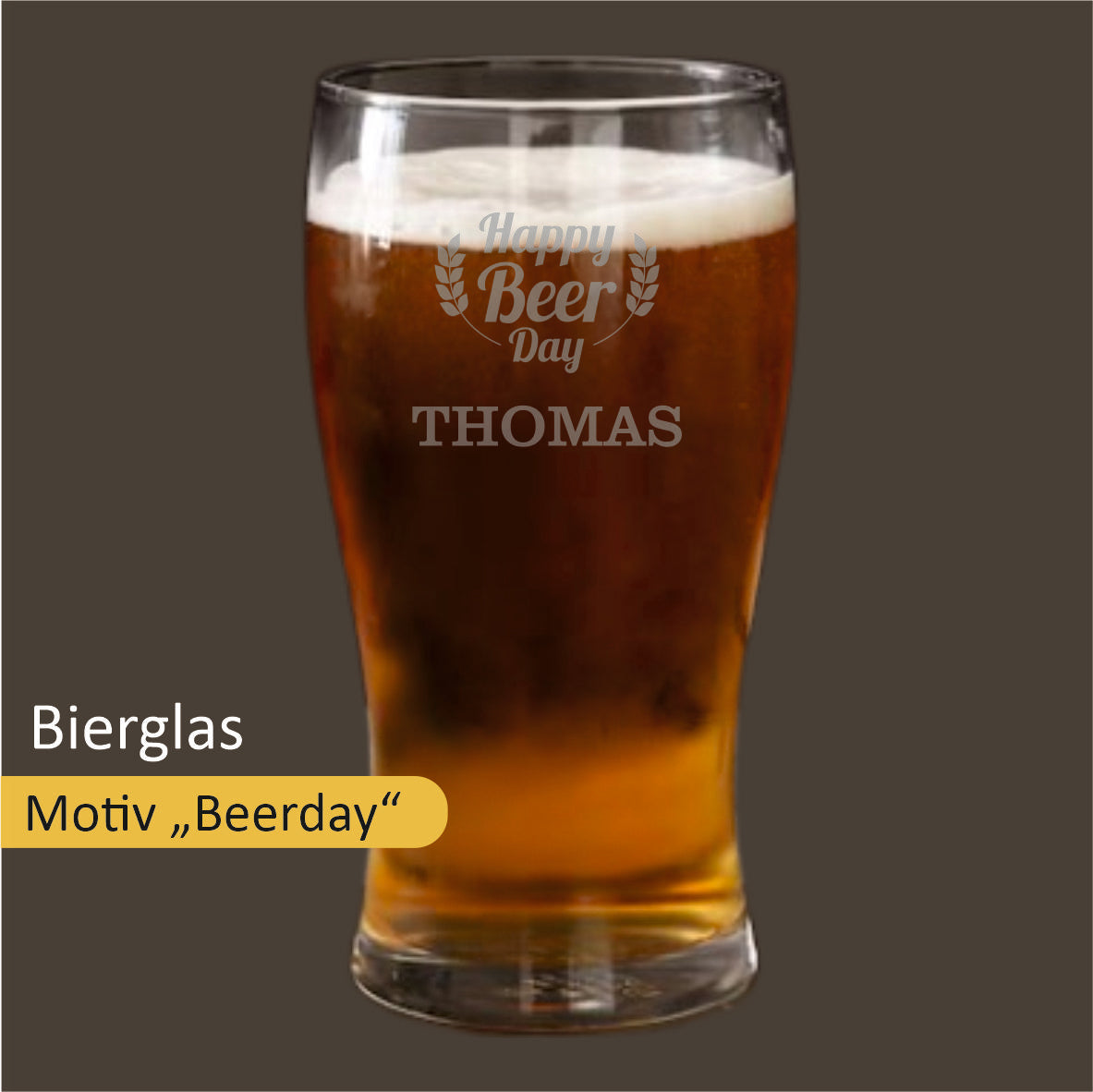 Bierglas mit Gravur für helle Biere 0,5 l