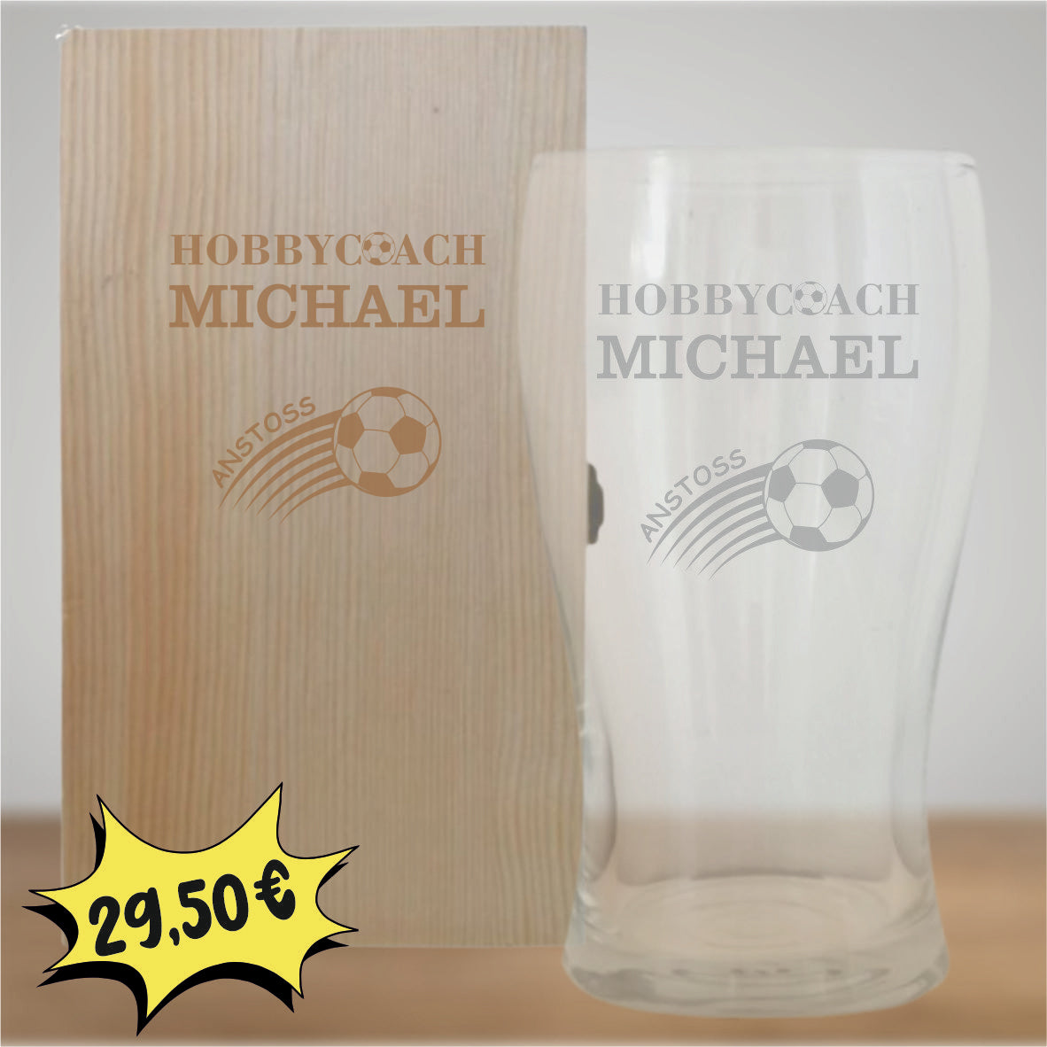 Bierglas mit Gravur - für helle Biere 0,5 l