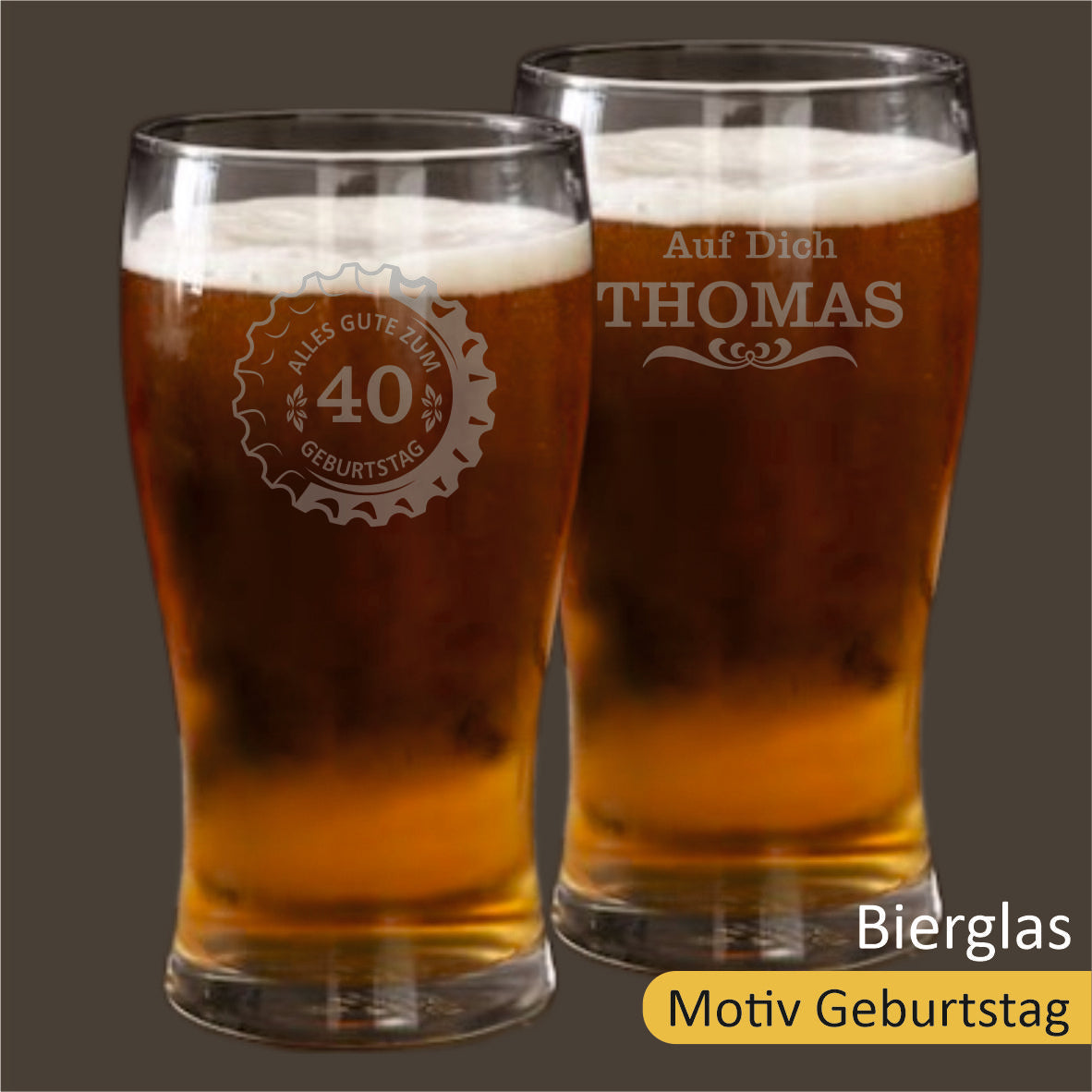 Bierglas mit Gravur für helle Biere 0,5 l