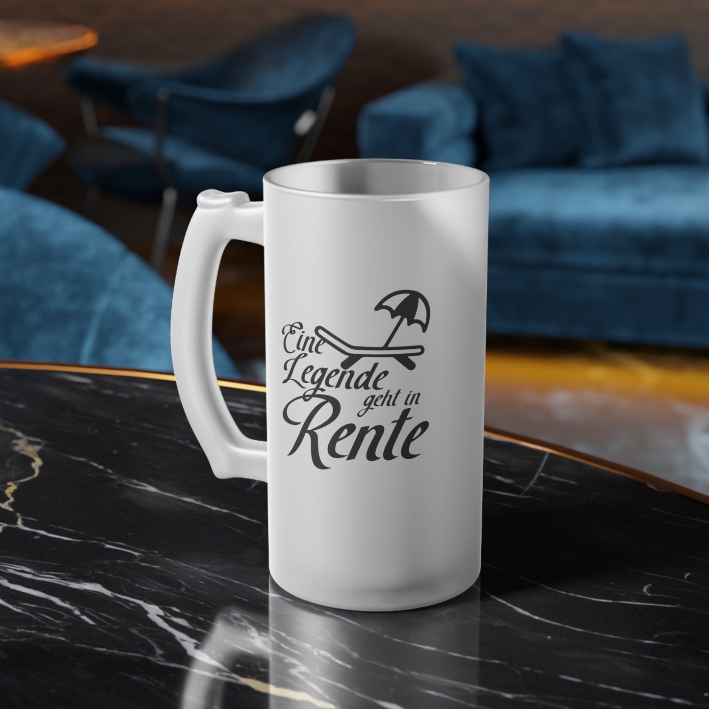 Bierkrug aus satiniertem Glas16 oz - Für Bier oder Radlerfans