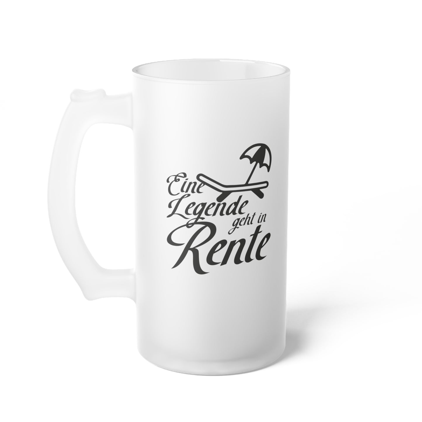 Bierkrug aus satiniertem Glas16 oz - Für Bier oder Radlerfans