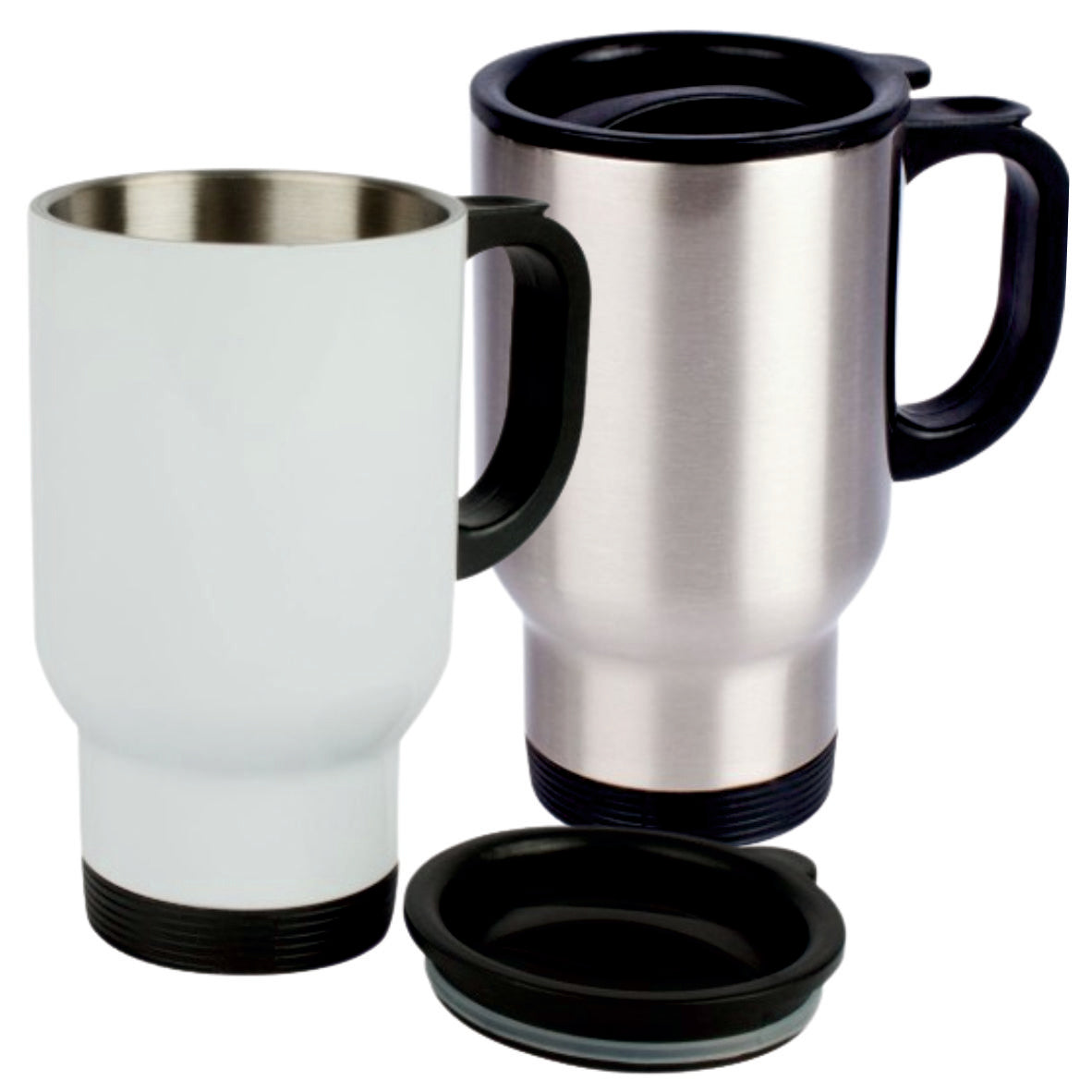 Thermo-Becher aus Edelstahl mit Deckel - bedruckt mit deinem Motiv