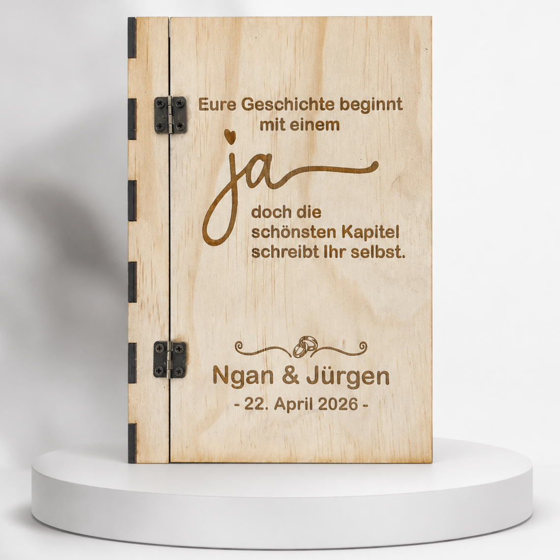 Geschenkbox zur Hochzeit mit deinem Wunschtext