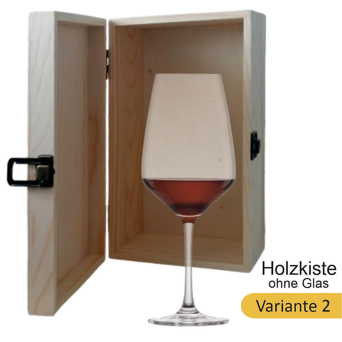Geschenkkiste aus Holz - passend zu gravierten Gläsern deiner Wahl