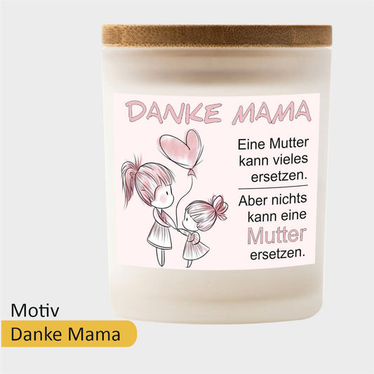 Duftkerze im Glas mit coolen Motiven
