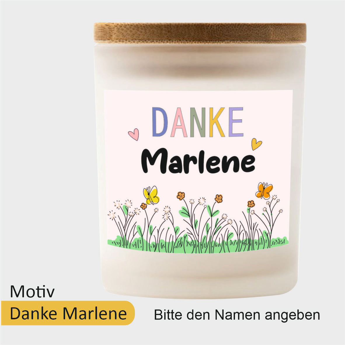 Duftkerze im Glas mit coolen Motiven