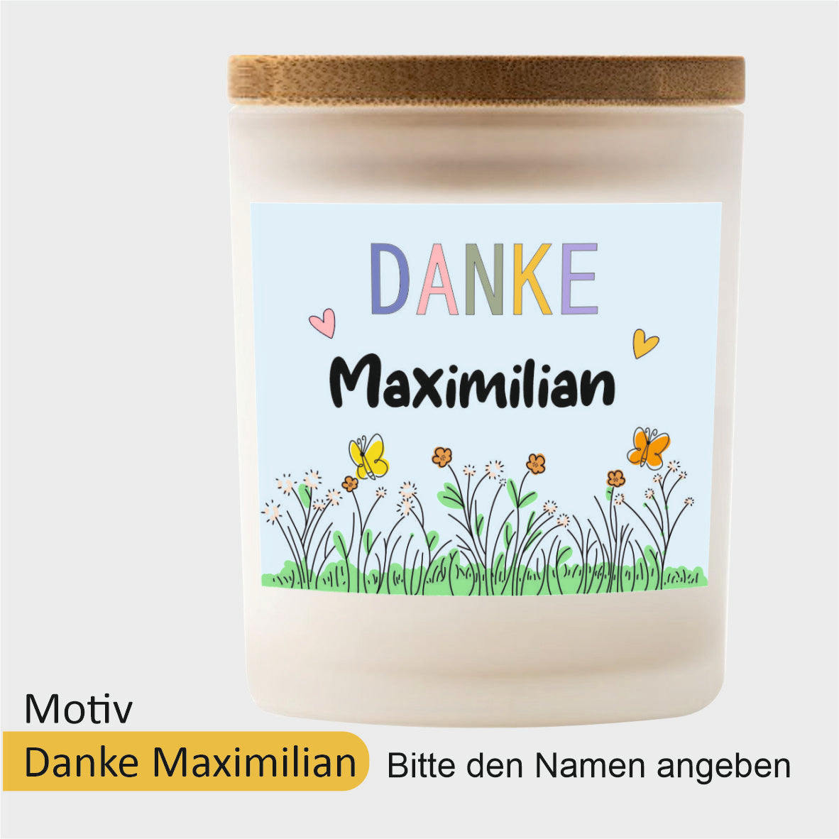 Duftkerze im Glas mit coolen Motiven