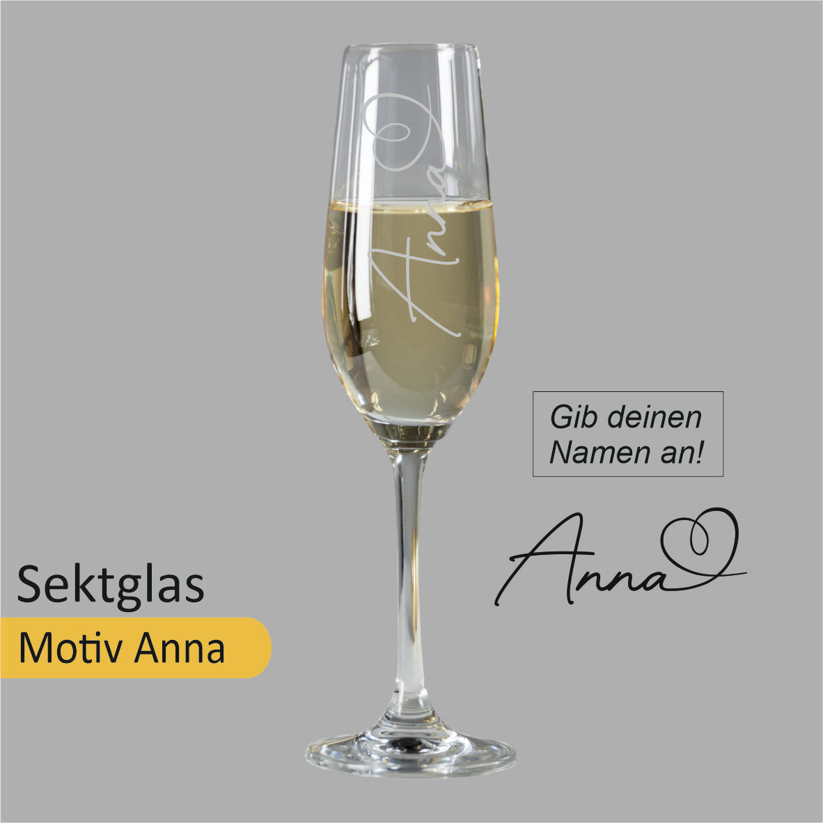 Sektglas mit Gravur – Ernesto Sektglas  215 ml