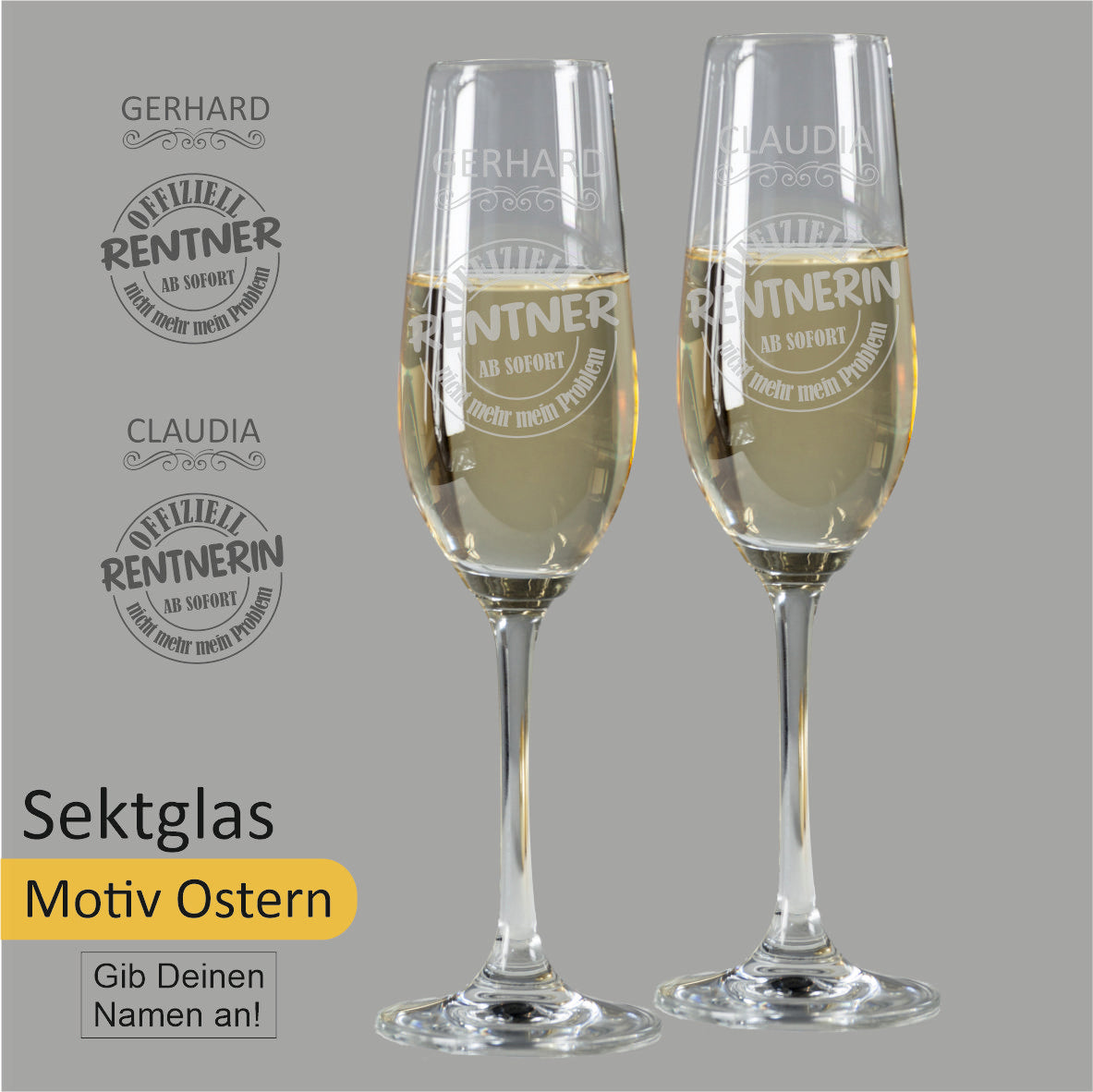 Sektglas mit Gravur – Ernesto Sektglas  215 ml