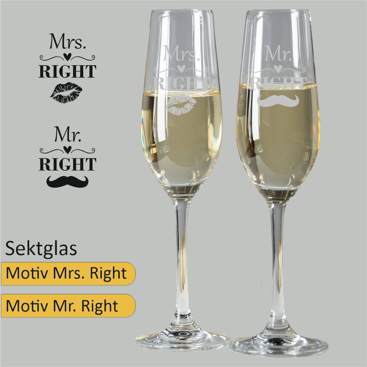 Sektglas mit Gravur – Ernesto Sektglas  215 ml