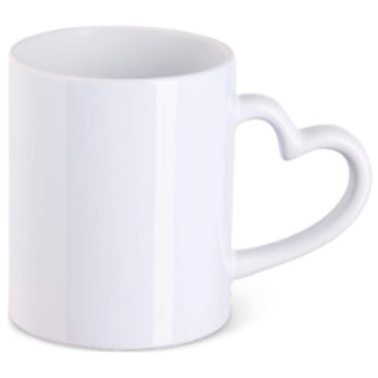 Liebestasse mit Herzgriff für den Tassendruck mit deinem Motiv