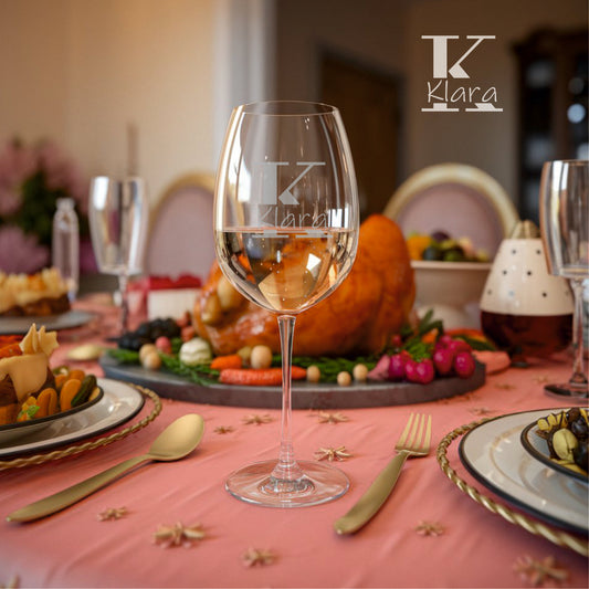 Weinglas mit Gravur – für Weißwein ca. 32cl Weißweinglas, Klarglas