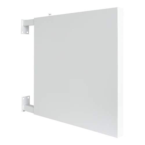 Ausleger - Schild mit Teleskopstützen doppelseitig, unbeleuchtet, rechteckige Form