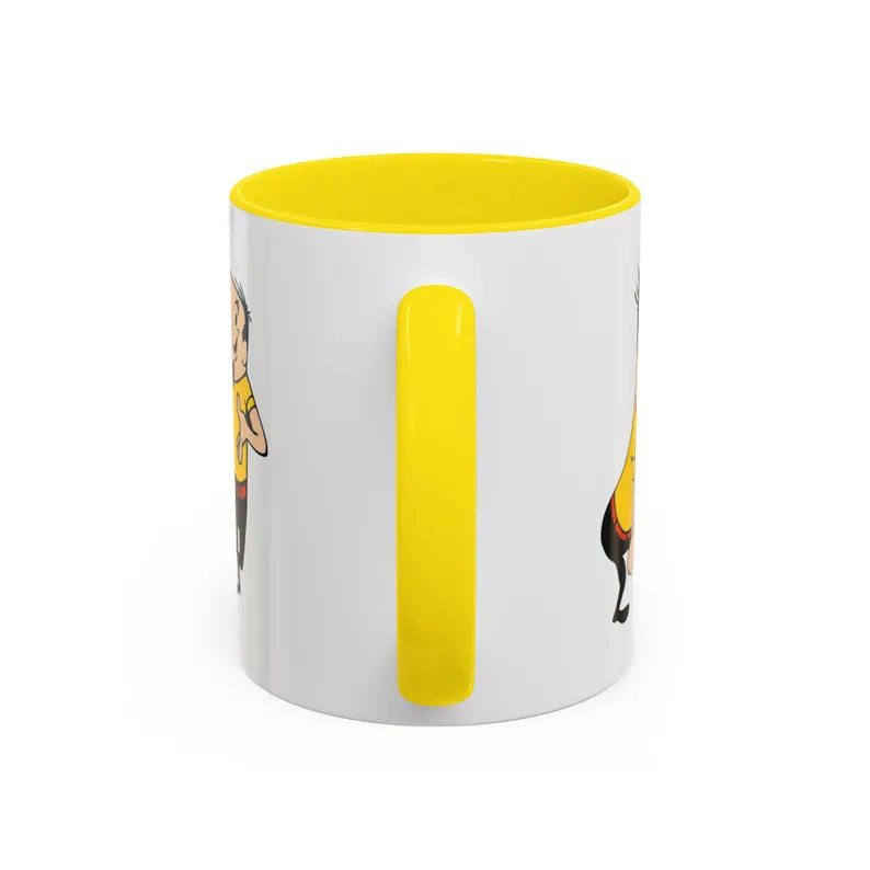 Tassendruck HB-Männchen, Panorama Tasse zweifarbig, Bruno, Tasse bedruckt